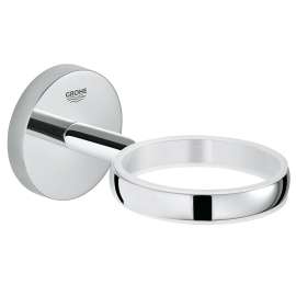 40585001 BauCosmopolitan Glass/Soap Dish Holder in Starlight Chrome