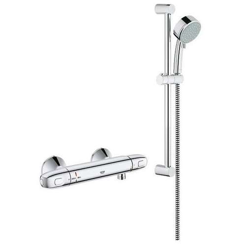 122629 Grohtherm Single Function Shower Kit in StarLight Chrome
