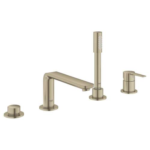 19577EN1 Lineare Four-Hole Bathtub Faucet with Handshower in Brushed Nickel