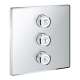 29127000 Grohtherm SmartControl Triple Volume Control Trim in StarLight Chrome