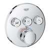 29138000 Grohtherm SmartControl Triple Function Thermostatic Trim with Control Module in StarLight Chrome