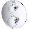 24107000 Grohtherm Single Function 2-Handle Thermostatic Trim in StarLight Chrome Finish