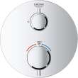 24107000 Grohtherm Single Function 2-Handle Thermostatic Trim in StarLight Chrome Finish