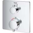 24110000-M Grohtherm Single Function 2-Handle Thermostatic Trim in StarLight Chrome Finish
