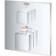 24157000 Grohtherm Cube Single Function 2-Handle Thermostatic Trim in StarLight Chrome Finish