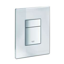 389160A0 Skate Cosmopolitan Glass Wall Plate in Chrome, Mirror Glass