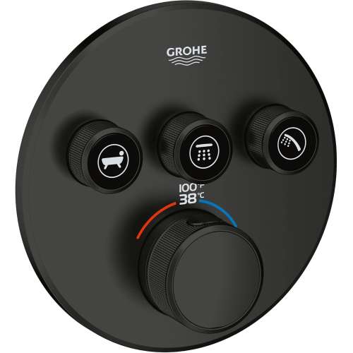 291382430 Grohtherm Valve Trim, Matte Black