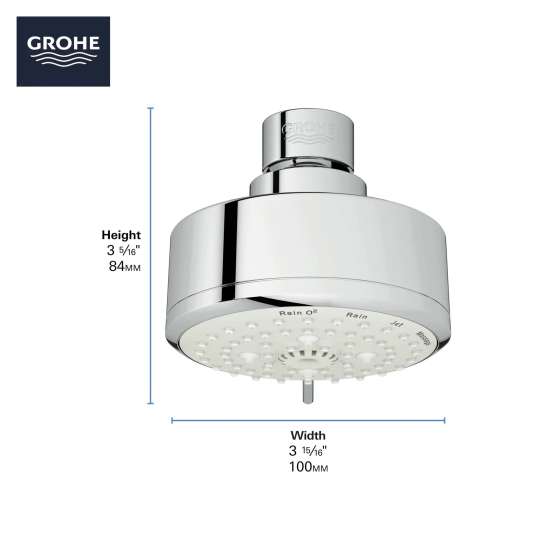 Tempesta 100 Shower Head, 4