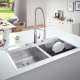 K7 Medium Single-Handle Semi-Pro Dual Spray Kitchen Faucet 1.75 GPM (6.6 L/min), 31380000