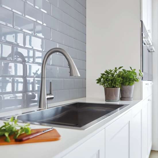 GROHE Zedra Single-Handle Pull Down Kitchen Faucet Triple Spray 1.75 GPM (6.6 L/min), 32298DC3