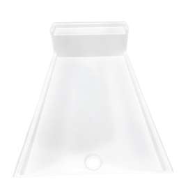 96-in x 48-in Rectangular Alcove AcrylX Shower Base with End Drain and Low EasyStep Threshold, in White