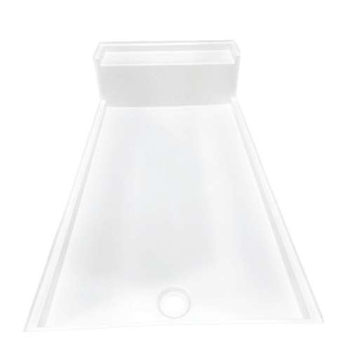 96-in x 48-in Rectangular Alcove AcrylX Shower Base with End Drain and Low EasyStep Threshold, in White