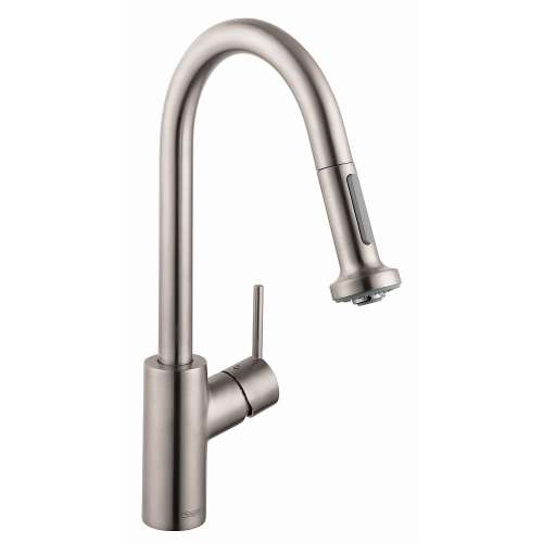 04310801 Talis S2 HighArc Kitchen Faucet, 2-Spray Pull-Down, 1.5 GPM, In Steel Optic