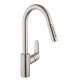 04505800 Focus HighArc Kitchen Faucet, 2-Spray Pull-Down, 1.75 GPM, In Steel Optic