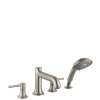 Hansgrohe Talis C 4-Hole Roman Tub Set Trim With 2.0 Gpm Handshower In Brushed Nickel, 14314821