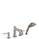 Hansgrohe Talis C 4-Hole Roman Tub Set Trim With 2.0 Gpm Handshower In Brushed Nickel, 14314821