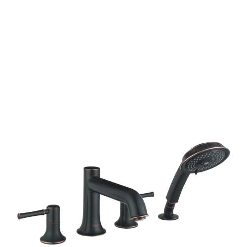 Hansgrohe Talis C 4-Hole Roman Tub Set Trim With 2.0 Gpm Handshower In Rubbed Bronze, 14314921