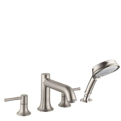 Hansgrohe Talis C 4-Hole Roman Tub Set Trim With 1.8 Gpm Handshower In Brushed Nickel, 14315821