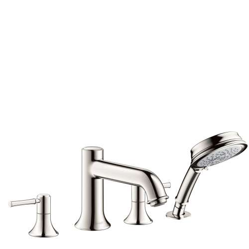 Hansgrohe Talis C 4-Hole Roman Tub Set Trim With 1.8 Gpm Handshower In Polished Nickel, 14315831