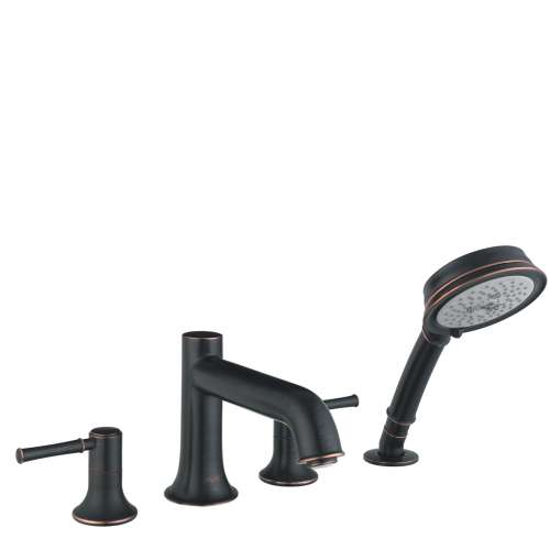 Hansgrohe Talis C 4-Hole Roman Tub Set Trim With 1.8 Gpm Handshower In Rubbed Bronze, 14315921