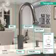 Hansgrohe Talis S² Higharc Kitchen Faucet, 2-Spray Pull-Down, 1.75 Gpm In Brushed Black Chrome, 14877341