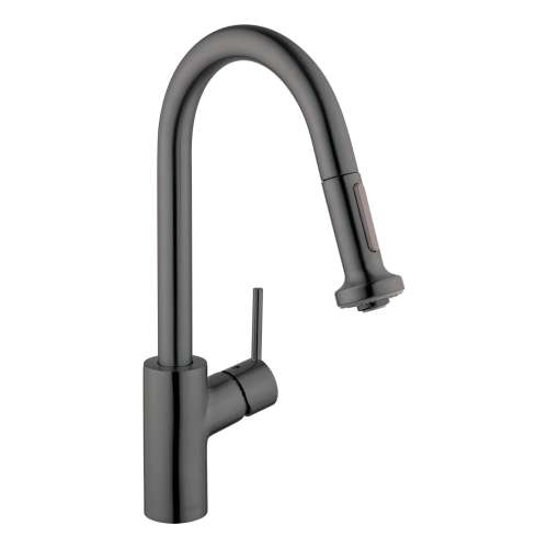 Hansgrohe Talis S² Higharc Kitchen Faucet, 2-Spray Pull-Down, 1.75 Gpm In Brushed Black Chrome, 14877341