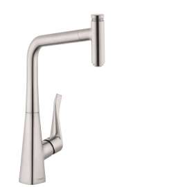 Hansgrohe Metris Select Higharc Kitchen Faucet, 1-Spray Pull-Out, 1.75 Gpm In Stainless Steel Optic, 14884801