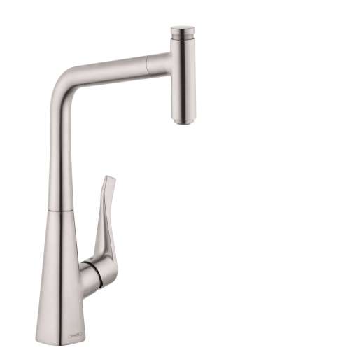 Hansgrohe Metris Select Higharc Kitchen Faucet, 1-Spray Pull-Out, 1.75 Gpm In Stainless Steel Optic, 14884801