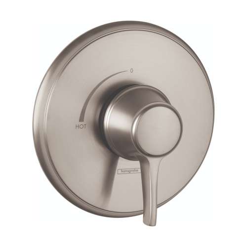 Hansgrohe Ecostat Classic Pressure Balance Trim, Round In Brushed Nickel, 15404821