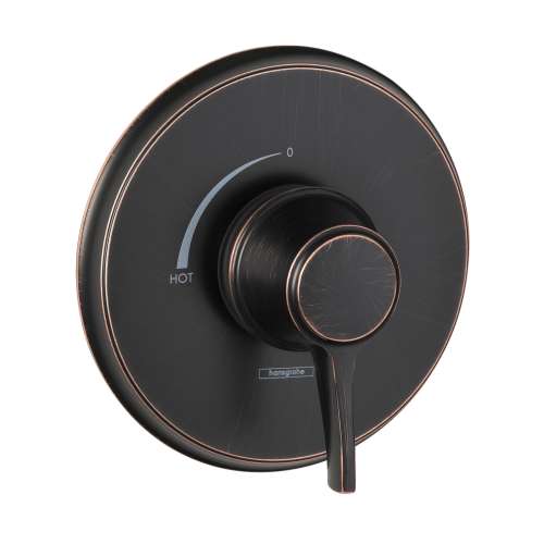 Hansgrohe Ecostat Classic Pressure Balance Trim, Round In Rubbed Bronze, 15404921