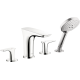 Hansgrohe Puravida 4-Hole Roman Tub Set Trim With 1.75 Gpm Handshower In Chrome, 15456001