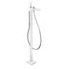 Hansgrohe Puravida Freestanding Tub Filler Trim With 2.0 Gpm Handshower In White/Chrome, 15473401