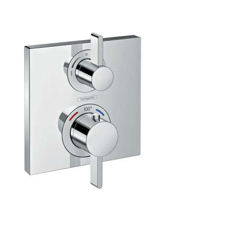 Hansgrohe Ecostat Square Thermostatic Trim With Volume Control In Chrome, 15712001