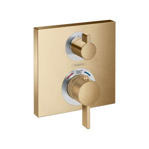 Hansgrohe Ecostat Thermostatic Trim With Volume Control In Brushed Bronze, 15712141