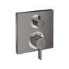 Hansgrohe Ecostat Thermostatic Trim With Volume Control In Brushed Black Chrome, 15712341