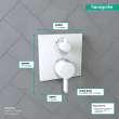 Hansgrohe Ecostat Thermostatic Trim With Volume Control In Matte White, 15712701