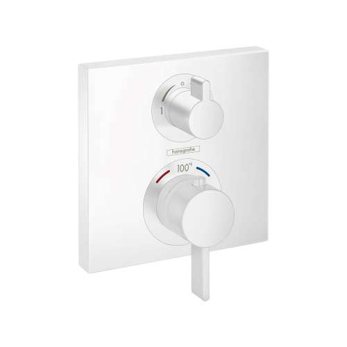 Hansgrohe Ecostat Thermostatic Trim With Volume Control In Matte White, 15712701