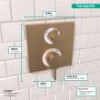 Hansgrohe Ecostat Square Thermostatic Trim With Volume Control And Diverter In Brushed Bronze, 15714141