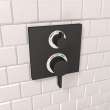 Hansgrohe Ecostat Square Thermostatic Trim With Volume Control And Diverter In Matte Black, 15714671