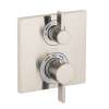 Hansgrohe Ecostat Square Thermostatic Trim With Volume Control And Diverter In Brushed Nickel, 15714821