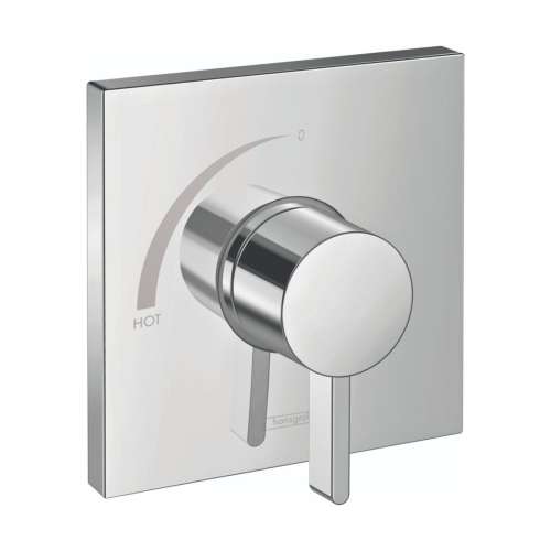 Hansgrohe Ecostat Square Pressure Balance Trim In Chrome, 15724001