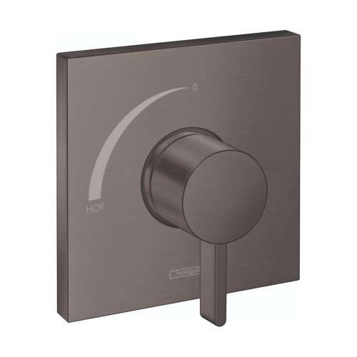 Hansgrohe Ecostat Square Pressure Balance Trim In Brushed Black Chrome, 15724341