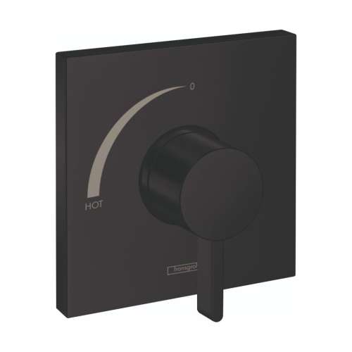 Hansgrohe Ecostat Square Pressure Balance Trim In Matte Black, 15724671