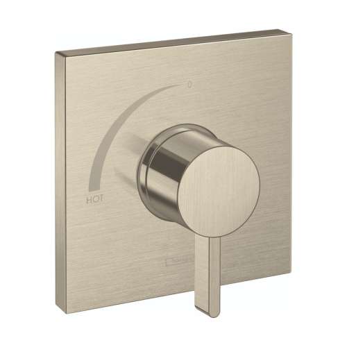 Hansgrohe Ecostat Square Pressure Balance Trim In Brushed Nickel, 15724821