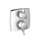 Hansgrohe Ecostat Classic Thermostatic Trim With Volume Control, Square In Chrome, 15727001