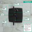Hansgrohe Ecostat Classic Thermostatic Trim With Volume Control, Square In Rubbed Bronze, 15727921