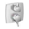 Hansgrohe Ecostat Classic Thermostatic Trim With Volume Control And Diverter, Square In Chrome, 15728001