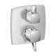 Hansgrohe Ecostat Classic Thermostatic Trim With Volume Control And Diverter, Square In Chrome, 15728001