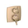 Hansgrohe Ecostat Classic Thermostatic Trim With Volume Control And Diverter, Square In Brushed Bronze, 15728141