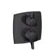 Hansgrohe Ecostat Classic Thermostatic Trim With Volume Control And Diverter, Square In Matte Black, 15728671